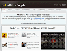 Tablet Screenshot of goldsilversupply.com